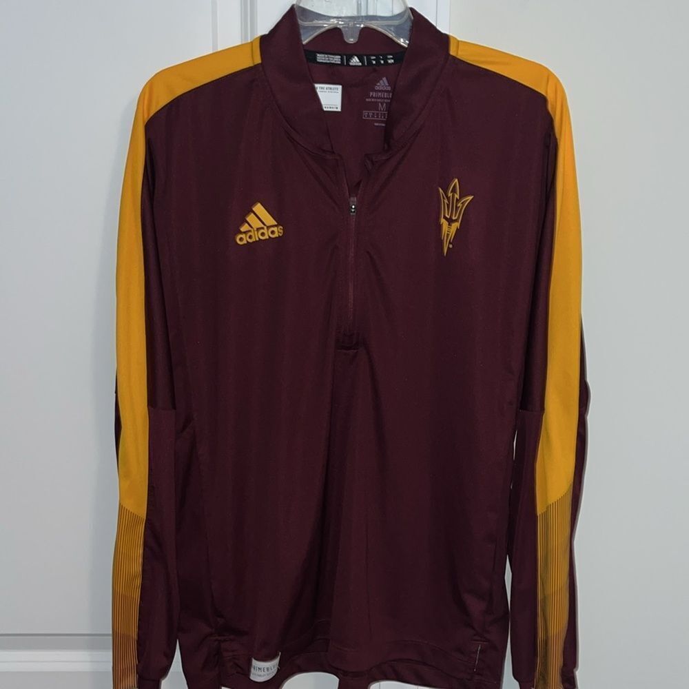Adidas Maroon Sparky Pitchfork Player Primeblue  Arizona State ASU Sun Devils M
